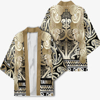 Aotearoa Iwi Waikato Tainui Kimono Maori Wharenui House Tribal Pattern LT9 - Polynesian Pride