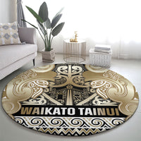 Aotearoa Iwi Waikato Tainui Round Carpet Maori Wharenui House Tribal Pattern LT9 - Polynesian Pride