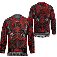 Aotearoa Iwi Te Arawa Hockey Jersey Maori Wharenui House Tribal Pattern LT9 - Polynesian Pride