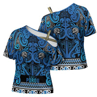 Aotearoa Iwi Ngati Porou Cross Shoulder Shirt Maori Wharenui House Tribal Pattern LT9 - Polynesian Pride