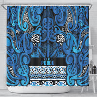 Aotearoa Iwi Ngati Porou Shower Curtain Maori Wharenui House Tribal Pattern LT9 - Polynesian Pride
