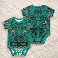Aotearoa Iwi Ngai Tahu Baby Onesie Maori Wharenui House Tribal Pattern