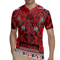 Aotearoa Iwi Ngati Kahungunu Rugby Jersey Maori Wharenui House Tribal Pattern LT9 - Polynesian Pride