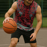 Aotearoa Iwi Tuhoe Sleeveless Hoodie Maori Wharenui House Tribal Pattern LT9 - Polynesian Pride