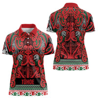 Aotearoa Iwi Tuhoe Women Polo Shirt Maori Wharenui House Tribal Pattern LT9 - Polynesian Pride