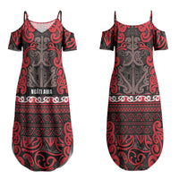 Aotearoa Iwi Ngati Awa Couples Matching Summer Maxi Dress and Long Sleeve Button Shirt Maori Wharenui House Tribal Pattern LT9 - Polynesian Pride