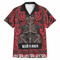 Aotearoa Iwi Ngati Awa Hawaiian Shirt Maori Wharenui House Tribal Pattern LT9 Red - Polynesian Pride