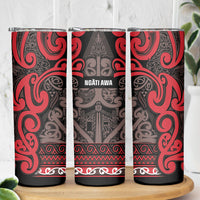 Aotearoa Iwi Ngati Awa Skinny Tumbler Maori Wharenui House Tribal Pattern LT9 - Polynesian Pride