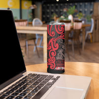 Aotearoa Iwi Ngati Awa Skinny Tumbler Maori Wharenui House Tribal Pattern LT9 - Polynesian Pride