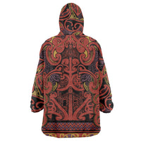 Aotearoa Iwi Rongowhakaata Wearable Blanket Hoodie Maori Wharenui House Tribal Pattern LT9 - Polynesian Pride