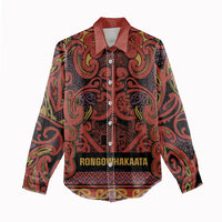Aotearoa Iwi Rongowhakaata Women Casual Shirt Maori Wharenui House Tribal Pattern LT9 - Polynesian Pride