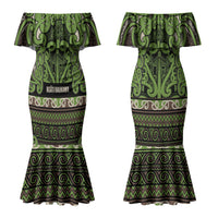 Aotearoa Iwi Ngati Raukawa Couples Matching Mermaid Dress and Hawaiian Shirt Maori Wharenui House Tribal Pattern LT9 - Polynesian Pride