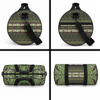 Aotearoa Iwi Ngati Raukawa Duffle Bag Maori Wharenui House Tribal Pattern