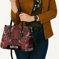 Aotearoa Iwi Ngati Toa Leather Bag Maori Wharenui House Tribal Pattern LT9 - Polynesian Pride