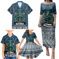 Aotearoa Iwi Ngati Mutunga Family Matching Puletasi and Hawaiian Shirt Maori Wharenui House Tribal Pattern LT9 - Polynesian Pride