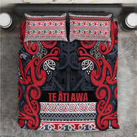 Aotearoa Iwi Te ati Awa Bedding Set Maori Wharenui House Tribal Pattern LT9 Bright Red - Polynesian Pride