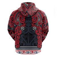 Aotearoa Iwi Te ati Awa Zip Hoodie Maori Wharenui House Tribal Pattern LT9 - Polynesian Pride