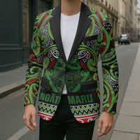 Aotearoa Iwi Ngati Maru Hauraki Blazer Maori Wharenui House Tribal Pattern LT9 - Polynesian Pride