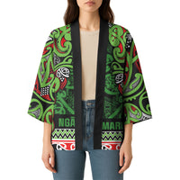 Aotearoa Iwi Ngati Maru Hauraki Kimono Maori Wharenui House Tribal Pattern LT9 - Polynesian Pride