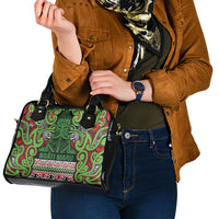 Aotearoa Iwi Ngati Maru Hauraki Shoulder Handbag Maori Wharenui House Tribal Pattern LT9 - Polynesian Pride