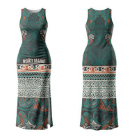 Aotearoa Iwi Ngāti Maru Taranaki Couples Matching Tank Maxi Dress and Hawaiian Shirt Maori Wharenui House Tribal Pattern LT9 - Polynesian Pride