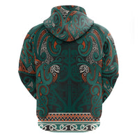 Aotearoa Iwi Ngāti Maru Taranaki Hoodie Maori Wharenui House Tribal Pattern LT9 - Polynesian Pride