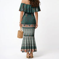 Aotearoa Iwi Ngāti Maru Taranaki Mermaid Dress Maori Wharenui House Tribal Pattern LT9 - Polynesian Pride