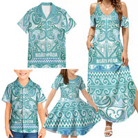 Aotearoa Iwi Ngati Paoa Family Matching Summer Maxi Dress and Hawaiian Shirt Maori Wharenui House Tribal Pattern LT9 - Polynesian Pride