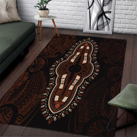 Africa Dashiki Area Rug African Tribal Art Mixed Polynesian Tattoo Red Color Unique LT9 Red - Polynesian Pride