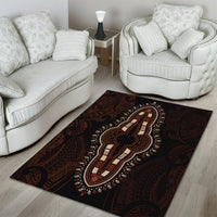 Africa Dashiki Area Rug African Tribal Art Mixed Polynesian Tattoo Red Color Unique LT9 - Polynesian Pride