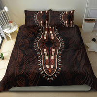 Africa Dashiki Bedding Set African Tribal Art Mixed Polynesian Tattoo Red Color Unique LT9 - Polynesian Pride