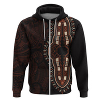 Africa Dashiki Hoodie African Tribal Art Mixed Polynesian Tattoo Red Color Unique LT9 Zip Hoodie Red - Polynesian Pride