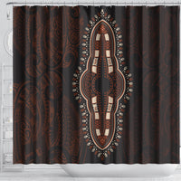 Africa Dashiki Shower Curtain African Tribal Art Mixed Polynesian Tattoo Red Color Unique LT9 - Polynesian Pride