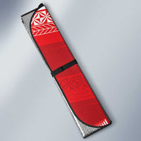 Custom Mate Ma'a Tonga Heritage Auto Sun Shade Pacific Tribal Rugby Red Edition - Polynesian Pride