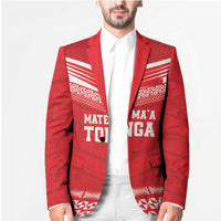 Custom Mate Ma'a Tonga Heritage Blazer Pacific Tribal Rugby Red Edition - Polynesian Pride