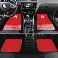 Custom Mate Ma'a Tonga Heritage Car Mats Pacific Tribal Rugby Red Edition - Polynesian Pride