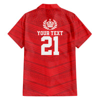 Custom Mate Ma'a Tonga Heritage Family Matching Off The Shoulder Long Sleeve Dress and Hawaiian Shirt Pacific Tribal Rugby Red Edition - Polynesian Pride
