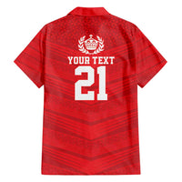 Custom Mate Ma'a Tonga Heritage Family Matching Puletasi and Hawaiian Shirt Pacific Tribal Rugby Red Edition - Polynesian Pride