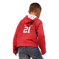Custom Mate Ma'a Tonga Heritage Kid Hoodie Pacific Tribal Rugby Red Edition - Polynesian Pride