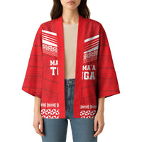Custom Mate Ma'a Tonga Heritage Kimono Pacific Tribal Rugby Red Edition - Polynesian Pride