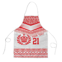 Custom Mate Ma'a Tonga Heritage Apron Pacific Tribal Rugby White Edition - Polynesian Pride