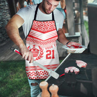 Custom Mate Ma'a Tonga Heritage Apron Pacific Tribal Rugby White Edition - Polynesian Pride