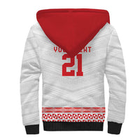 Custom Mate Ma'a Tonga Heritage Sherpa Hoodie Pacific Tribal Rugby White Edition - Polynesian Pride