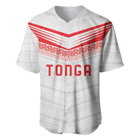 Custom Pacific Rugby Spirit Baseball Jersey Tonga Ngatu Pride White Edition - Polynesian Pride