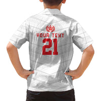 Custom Pacific Rugby Spirit Family Matching Summer Maxi Dress and Hawaiian Shirt Tonga Ngatu Pride White Edition - Polynesian Pride