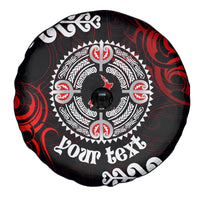 New Zealand Waitangi Day Personalised Spare Tire Cover Aotearoa Te Ra O Waitangi With Maori Tattoo LT9 - Polynesian Pride