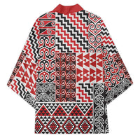 Aotearoa Kowhaiwhai Taniko Patchwork Motifs Kimono - Polynesian Pride