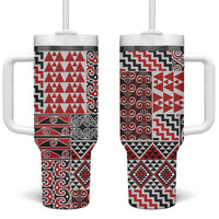 Aotearoa Kowhaiwhai Taniko Patchwork Motifs Tumbler With Handle