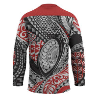 Aotearoa Maori Rugby Tribal Tattoo Hockey Jersey Kowhaiwhai Taniko Patchwork Motifs - Polynesian Pride