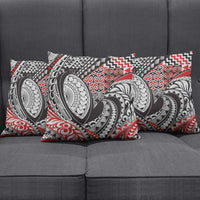 Aotearoa Maori Rugby Tribal Tattoo Pillow Cover Kowhaiwhai Taniko Patchwork Motifs - Polynesian Pride